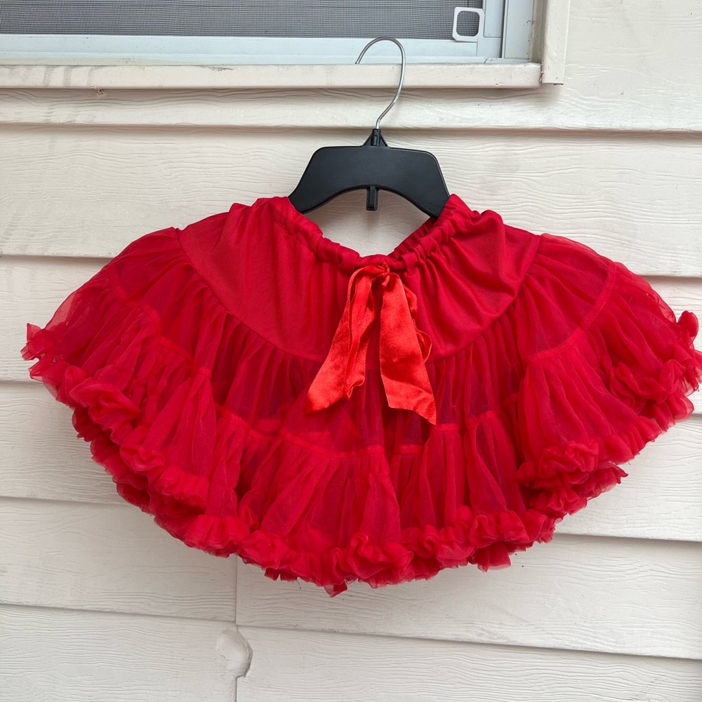 Tortoise And Rabbit Girls Red Tulle Tutu Skirt Size L